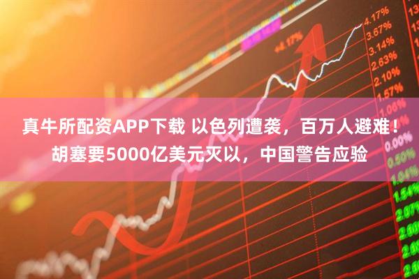 真牛所配资APP下载 以色列遭袭，百万人避难！胡塞要5000亿美元灭以，中国警告应验
